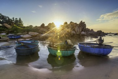 Deniz fenerinin yanındaki Ke Ga, Binh Thuan, Vietnam.