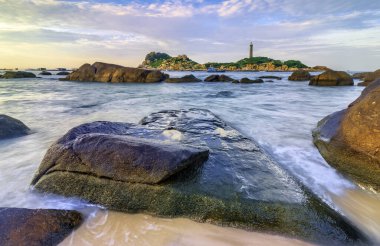 Ke Ga deniz feneri, Phan Thiet, Binh Thuan, Orta Vietnam 'da ziyaret etmek için ünlü bir yer.