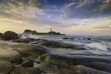 Ke Ga deniz feneri, Phan Thiet, Binh Thuan, Orta Vietnam 'da ziyaret etmek için ünlü bir yer.