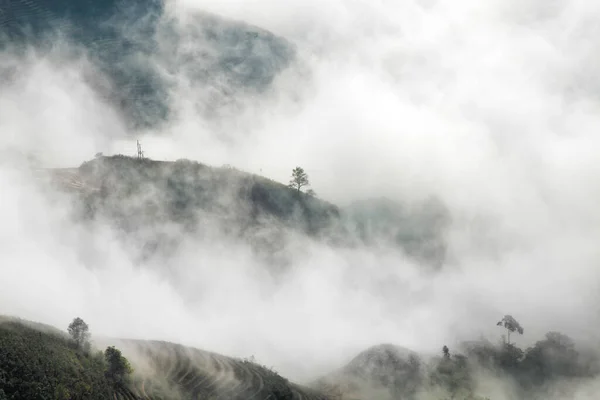 Xua Uma Famosa Cordilheira Norte Vietnã Durante Todo Ano Montanha — Fotografia de Stock