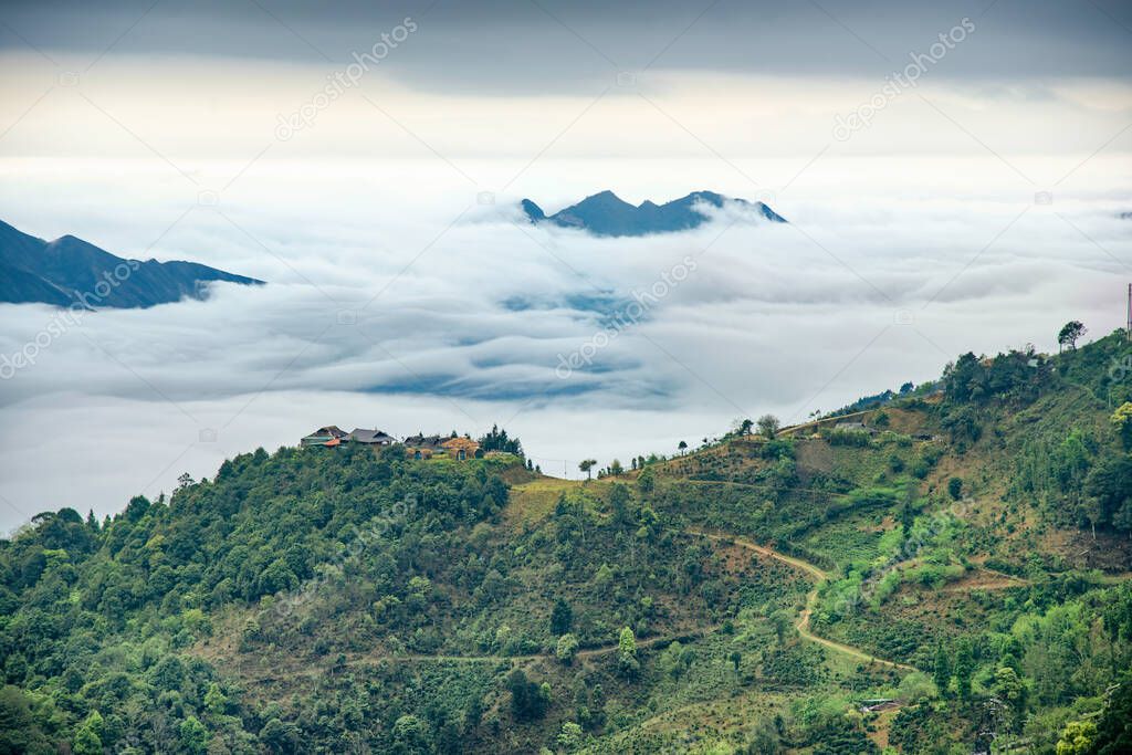 Ta Xua is a famous mountain range in northern Vietnam. All year round, the mountain rises above the clouds creating cloud inversions.