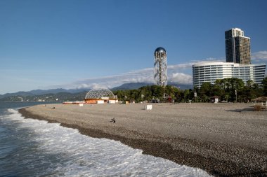 deniz, şehir, gökyüzü, sonbahar