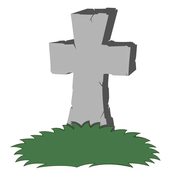 Плюшевий надгробний камінь - ілюстрація Хеллоуїна — стоковий вектор