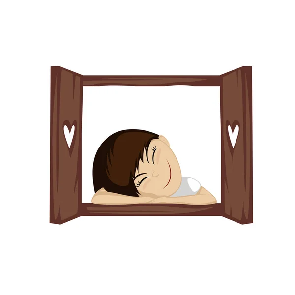 Lindo sueño despierto (enamorado ) — Vector de stock