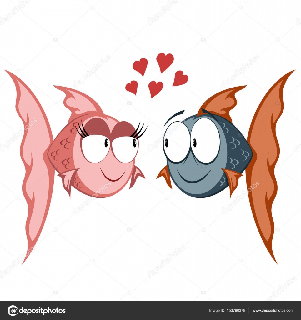 fish in love cartoon