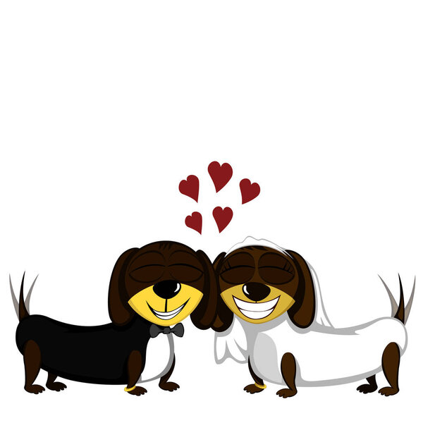 Маленькие собаки - влюбленные маленькие (только что поженились)
)