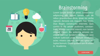 Beyin fırtınası kavramsal afiş