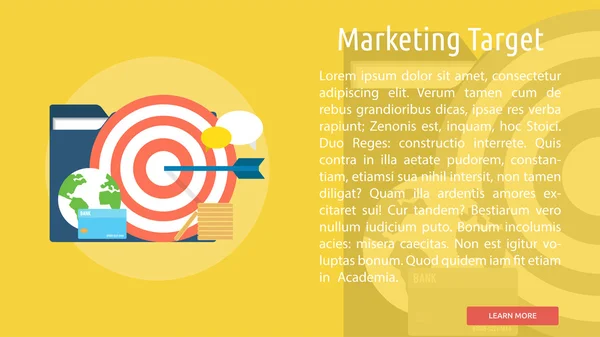 Marketing doel conceptuele Banner — Stockvector