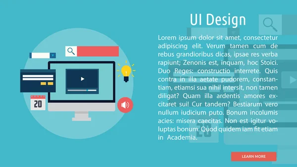 UI Design conceptuele Banner — Stockvector
