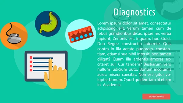 Transparent koncepcyjny Diagnotics — Wektor stockowy