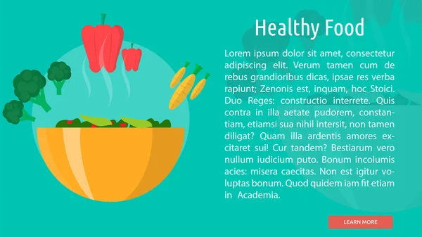 Healthy Food Conceptual Banner — Stock Vector