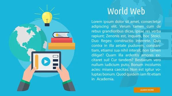 World Web ångande konceptuell Banner — Stock vektor