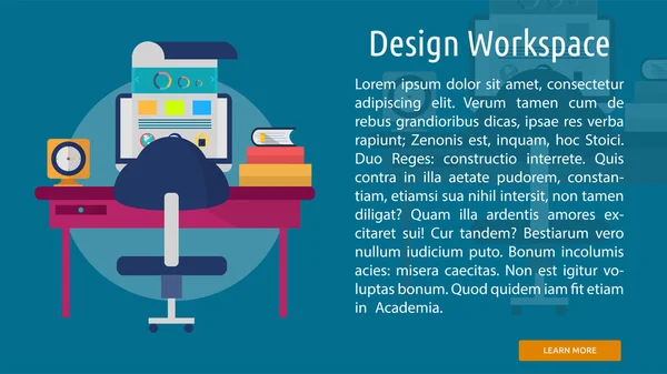 Design Workspace konzeptionelle Banner — Stockvektor