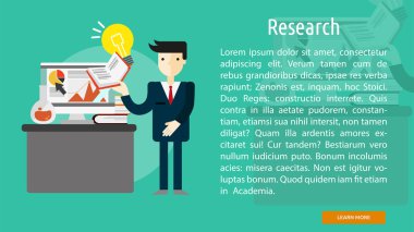 Araştırma kavramsal afiş
