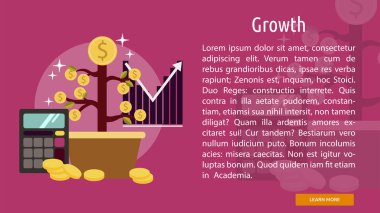 Büyüme kavramsal afiş