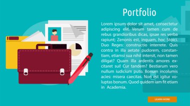 Portföy kavramsal afiş