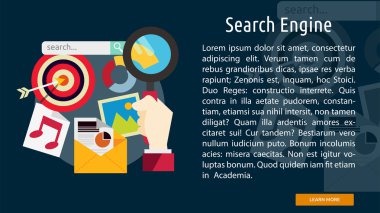 Arama motoru kavramsal afiş