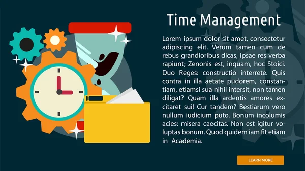 Time Management Conceptual Banner — Διανυσματικό Αρχείο