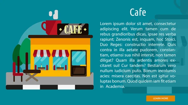 Cafe konceptuella Banner — Stock vektor