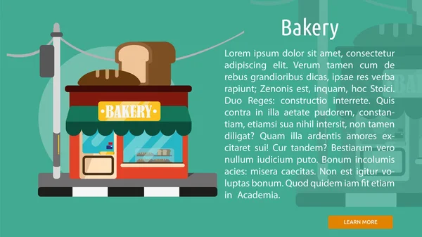 Panadería Banner conceptual — Vector de stock