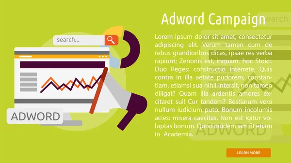 Adword Campaign Conceptual Banner — Stock vektor
