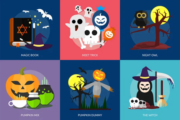 Projeto conceitual de Halloween — Vetor de Stock