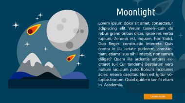 Ay ışığı kavramsal afiş