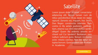 Uydu kavramsal afiş