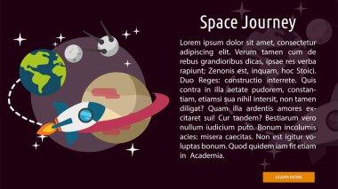 Uzay yolculuğu kavramsal afiş
