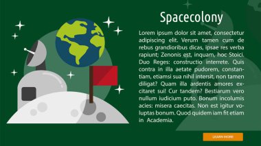 Uzay kolonisi kavramsal afiş