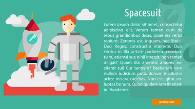 Uzay giysisi kavramsal afiş