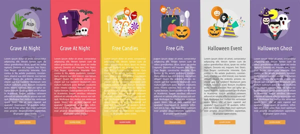 Concepto de bandera vertical de Halloween — Archivo Imágenes Vectoriales