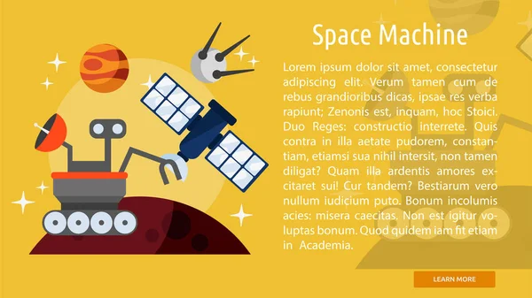 Banner conceptual de máquina espacial — Vector de stock