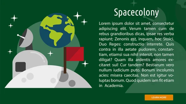 Uzay kolonisi kavramsal afiş