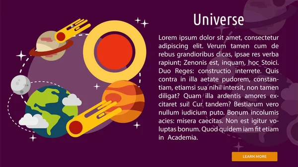Banner conceptual del universo — Vector de stock