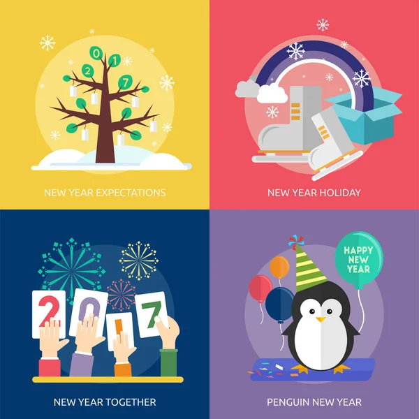 Celebración Feliz Año Nuevo — Vector de stock