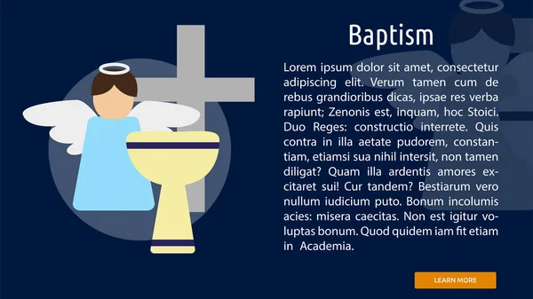 Konzeptionelles Banner der Taufe — Stockvektor