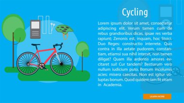 Kavramsal afiş Bisiklete binme