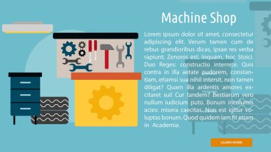 Makinenin olduğu dükkanın kavramsal afiş