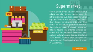 Süpermarket kavramsal afiş