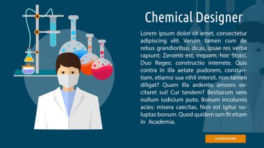 Kimyasal tasarımcı kavramsal afiş