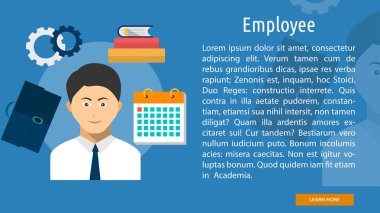 Çalışan kavramsal afiş