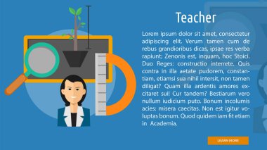 Öğretmen kavramsal afiş