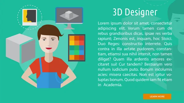 3D Projektant transparent koncepcyjne — Wektor stockowy