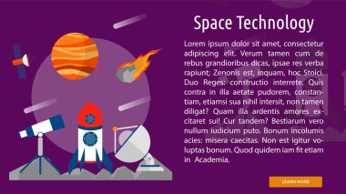 Uzay teknolojisi kavramsal afiş