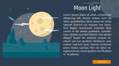 Ay ışık kavramsal afiş