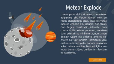 Meteor patlayabilir kavramsal afiş