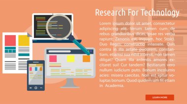 Araştırma teknolojisi kavramsal afiş için