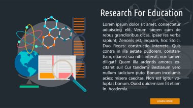 Araştırma eğitim kavramsal afiş için