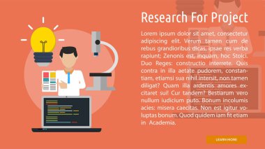Araştırma Proje kavramsal afiş için